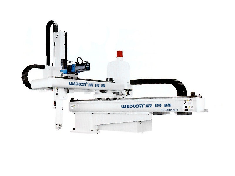 Small Servo Traverse Type Robot Arm - The Electric Adjustment Servo Traverse Type Robot Arms are extensively applied to plastic injection molding machine 50T ~ 450T.